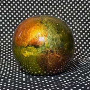 Iridescent Multicolor Decorative Sphere Orb Paperweight – Collector Art Decor